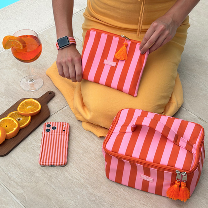 Travel Vanity Case - Soleil Stripes