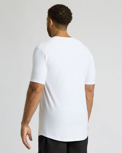 All White Tall Active Curved Hem Crew 6-Pack