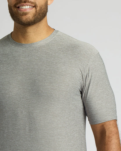 Heather Gray Tall Active Curved Hem Crew