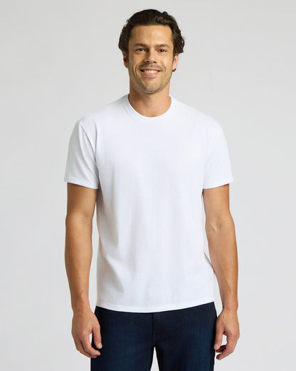 White Short Classic Crew Neck