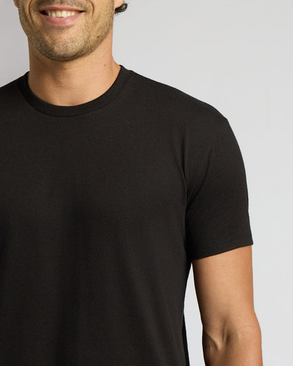 All Black Short Classic Crew Neck 6-Pack