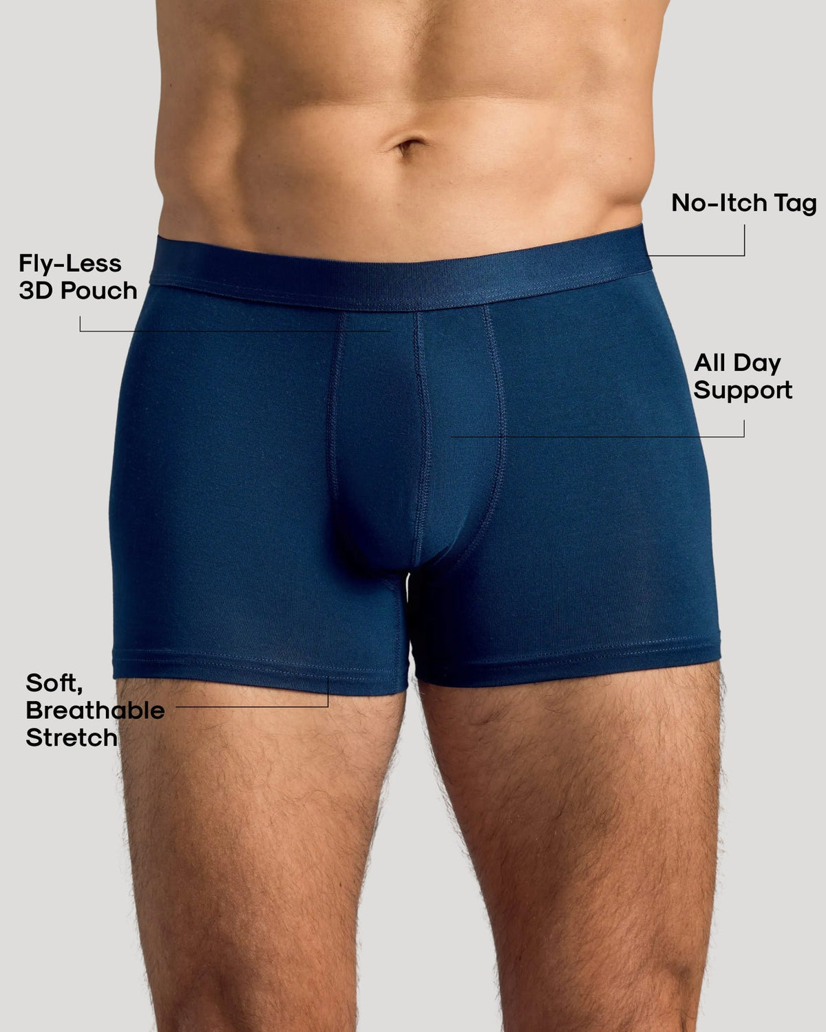 Navy Boxer Trunks 6-Pack