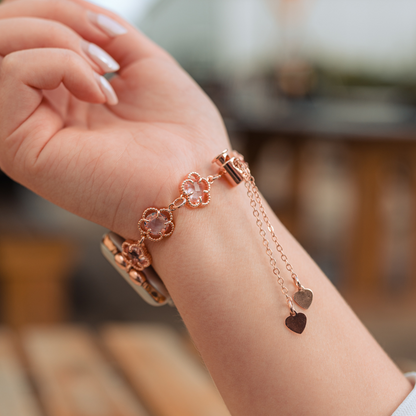 Rose Gold Flower Bracelet Apple Watch Strap
