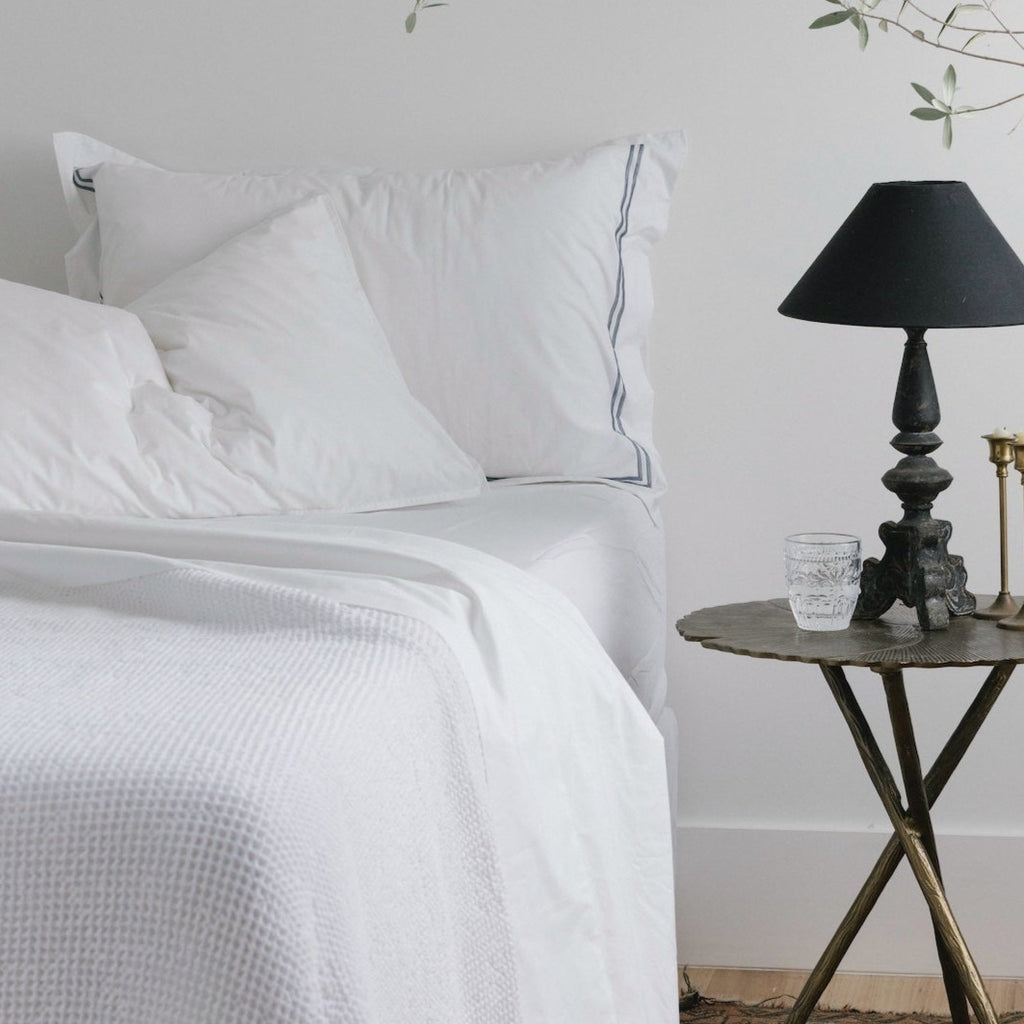 EcoLinen Organic Cotton Waffle Blanket