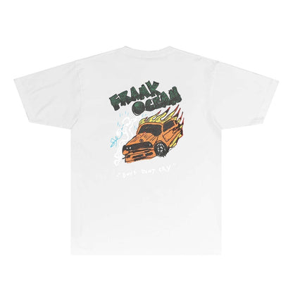 Gallery Dept T Shirt Retro Printed Loose Short-Sleeved Shirt