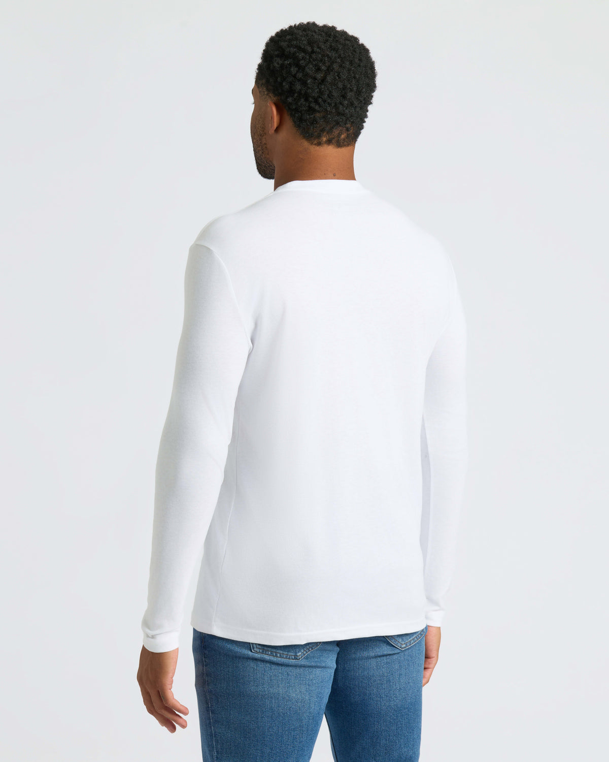 White Classic Long Sleeve Crew Neck