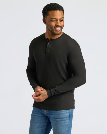 Black & White Classic Henley 6-Pack