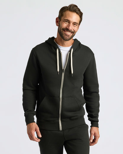 Black Full Zip Fleece Hoodie & Jogger 2-Pack