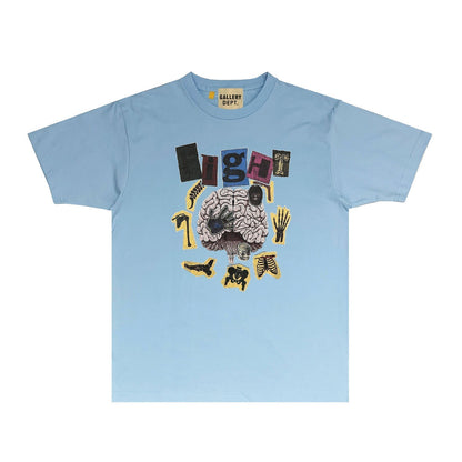 Gallery Dept T Shirt Retro Printed Loose Short-Sleeved Shirt