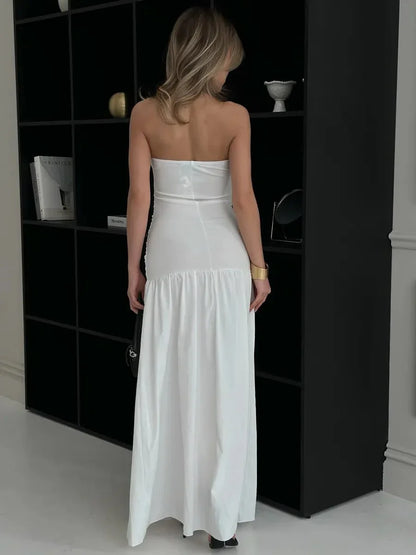 Donna Hollow Out Cinched Elegant Dress