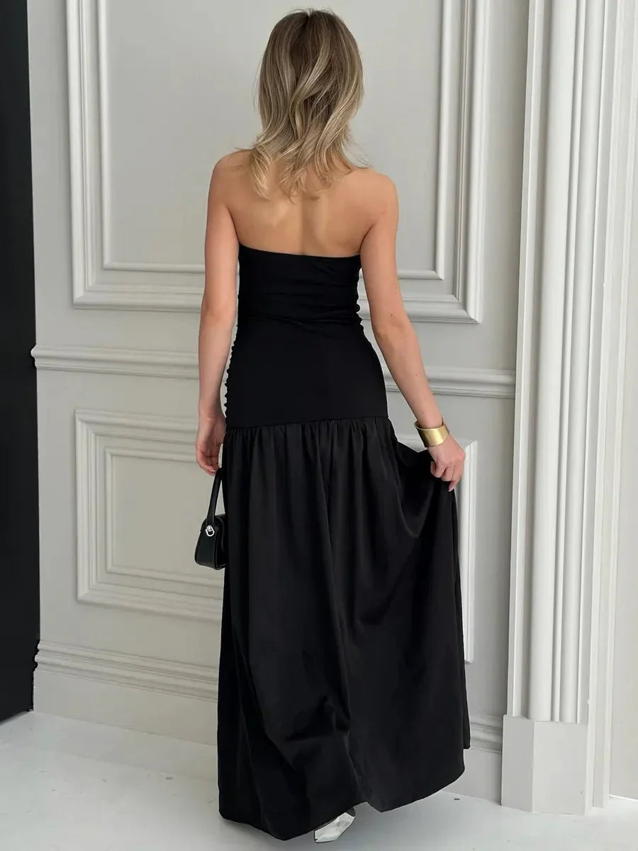Donna Hollow Out Cinched Elegant Dress