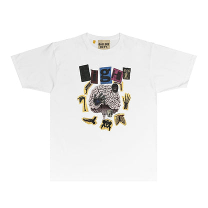 Gallery Dept T Shirt Retro Printed Loose Short-Sleeved Shirt