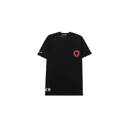 Chrome Heart T Shirts Horseshoe Stacked Cross Short Sleeve T-Shirt