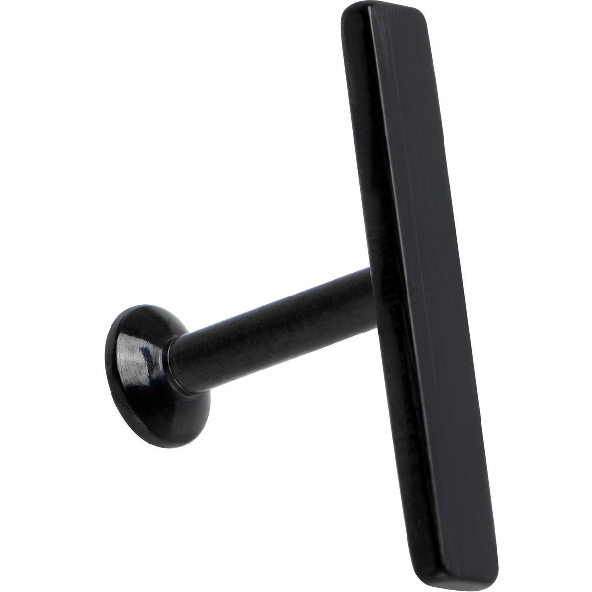 1/4 12mm Black IP Rectangle Internal Thread Daith Cartilage Tragus