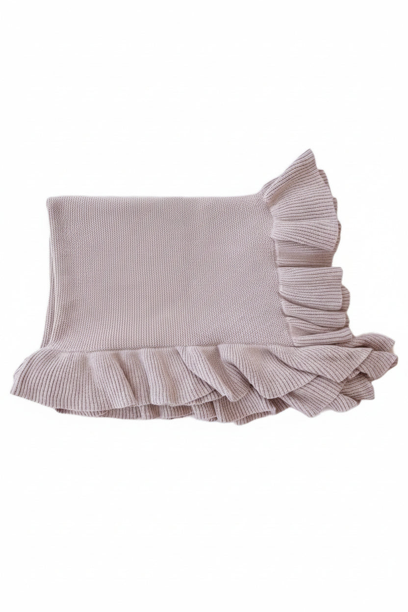 Knit Blanket With Ruffle | Iris