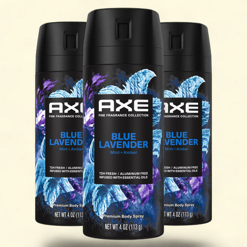 AXE Premium Deodorant Body Spray, Blue Lavender, 4 oz., 3 pk.