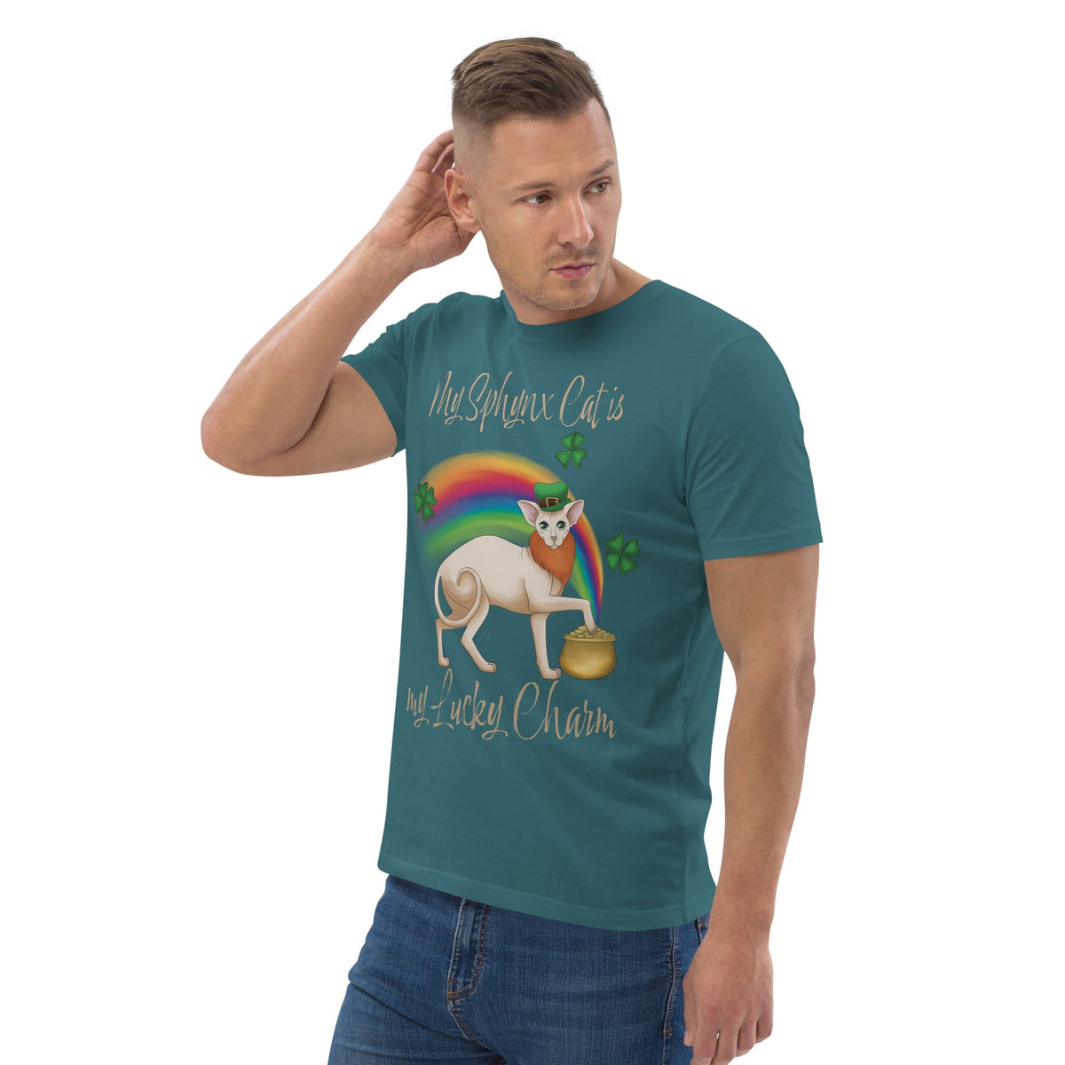 "MY SPHYNX IS MY LUCKY CHARM" UNISEX ECO TEE